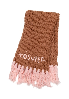 KidSuper chunky-knit scarf - Brown