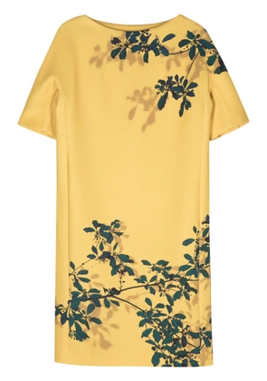 Dries Van Noten Pre-Owned 2000s floral-print scuba dress - Yellow