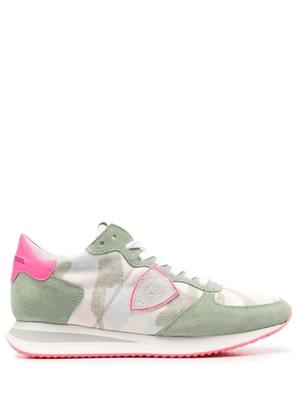 Philippe Model Paris camouflage-pattern suede sneakers - Green