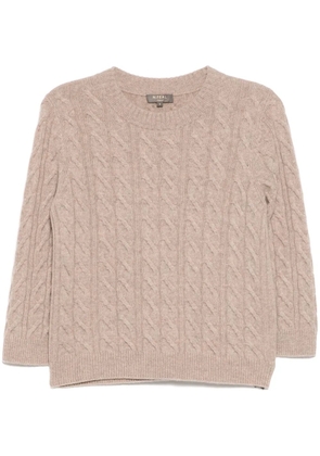N.Peal Emilia Cable Round Neck sweatshirt - Brown
