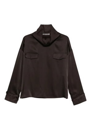 D.Exterior panelled blouse - Brown