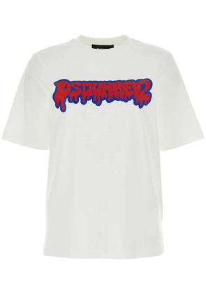 DSQUARED2 Easy Fit cotton T-shirt - White