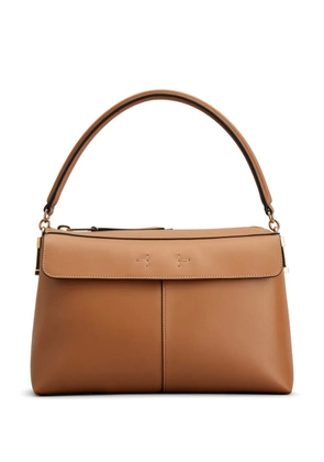 Tod's small T Case Boston leather shoulder bag - Brown