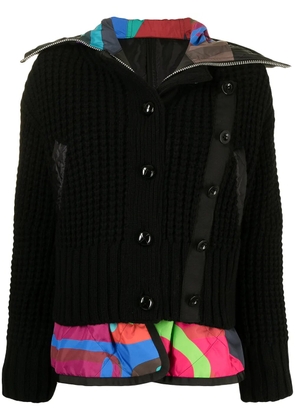 sacai x KAWS deconstructed layered blouson - Black