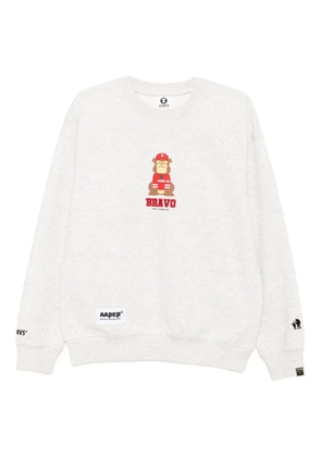 AAPE BY *A BATHING APE® embroidered-logo sweatshirt - Grey