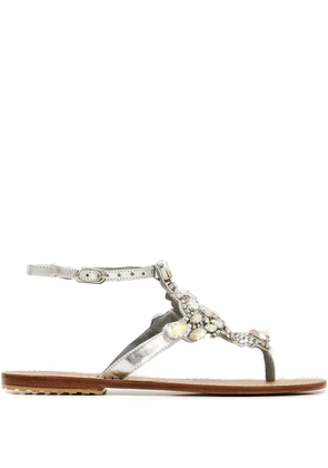 MYSTIQUE crystal-embellished thong sandals - Silver