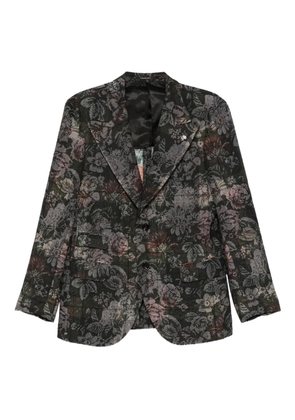 Gabriele Pasini floral-pattern cotton blazer - Black