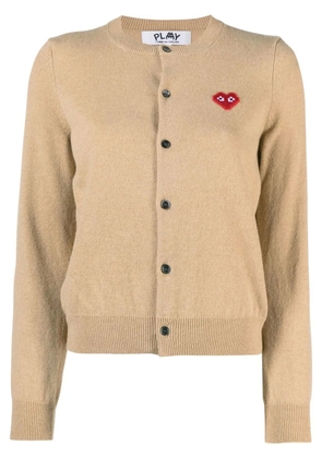 Comme Des Garçons Play heart motif buttoned cardigan - Neutrals