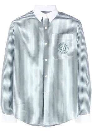 Sporty & Rich embroidered-logo striped shirt - Green