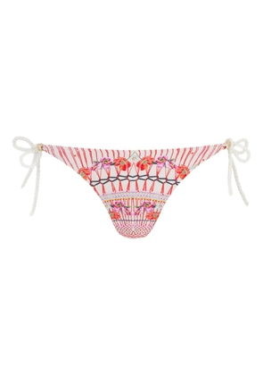 Temperley London Pomegranate floral-print bikini bottom - Pink
