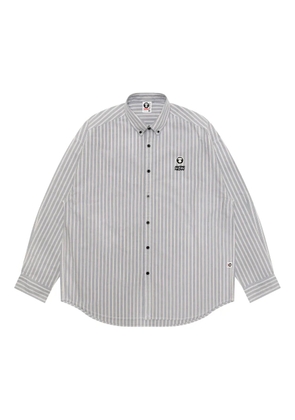 AAPE BY *A BATHING APE® logo-embroidered shirt - Neutrals