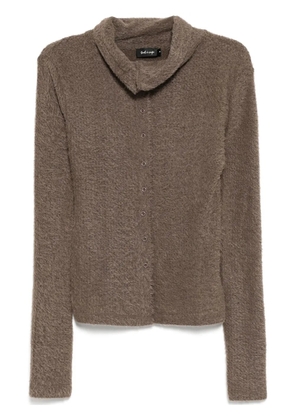 tout a coup brushed knit top - Brown