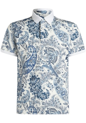 ETRO paisley-print cotton polo shirt - White