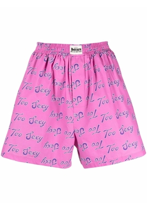 Natasha Zinko 'Sexy' cotton boxer shorts - Pink