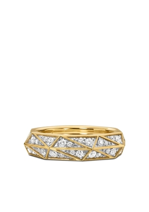 David Yurman 18kt yellow gold Torqued Faceted diamond ring (6mm)