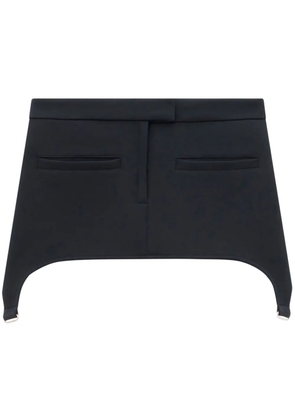 Courrèges twill suspenders mini skirt - Black