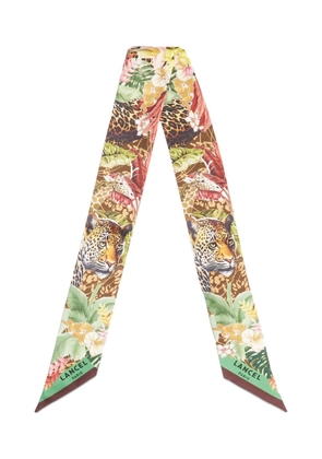 Lancel Jungle motif silk headband - Green