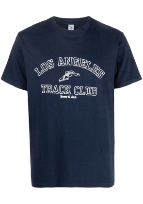 Sporty & Rich Track Club graphic-print T-shirt - Blue