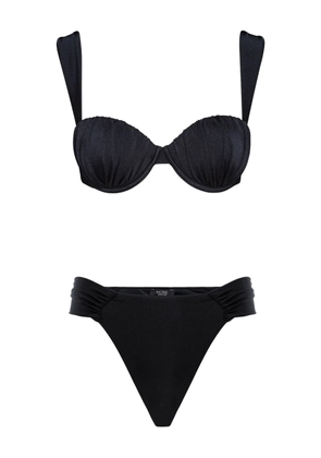 Noire Swimwear ruched balconette bikini - Black