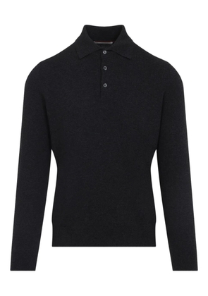 Brunello Cucinelli long-sleeve polo shirt - Grey