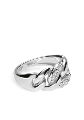 LEO PIZZO 18kt white gold Groumette diamond ring - Silver