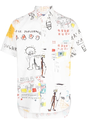 Junya Watanabe MAN graphic-print cotton shirt - White