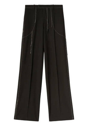 Off-White Runway contrast-stitching tailored trousers - Black
