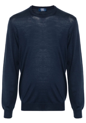 Fedeli fine-knit virgin-wool jumper - Blue