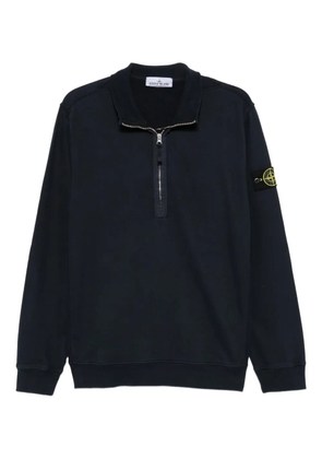 Stone Island half-zip cotton sweatshirt - Blue