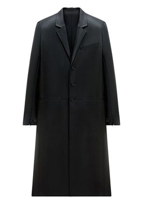 Courrèges zip-sleeve leather tailored coat - Black