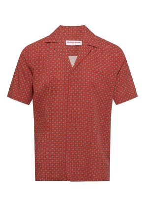 Orlebar Brown Maitan geometric-print shirt - Red