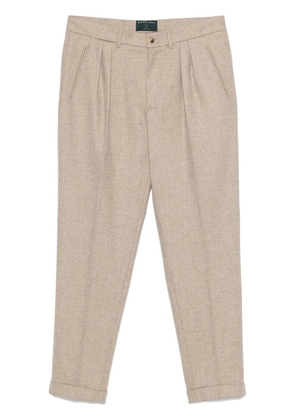 Boglioli pleated tapered tailored trousers - Brown