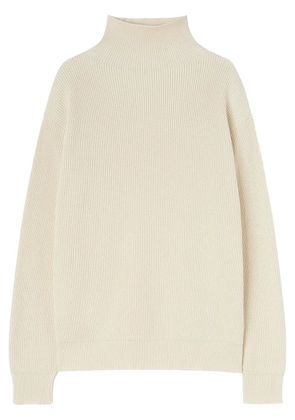 Jil Sander ribbed-knit cotton jumper - Neutrals