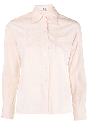 Celine Pre-Owned 1970s graphic-print cotton shirt - Pink