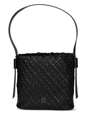 Tommy Hilfiger woven strap shoulder bag - Black