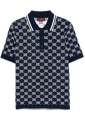 Gucci GG-jacquard polo shirt - Blue