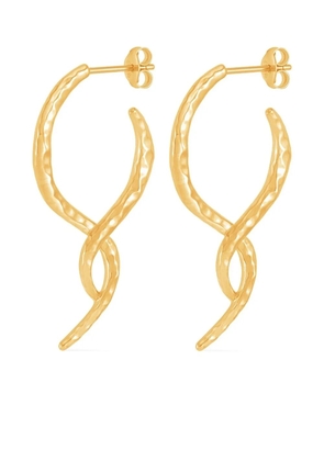 DOWER AND HALL large entwined double twist hoop earrings - Gold