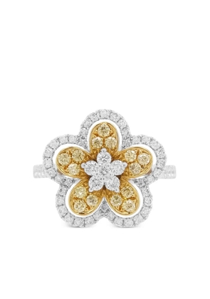 HYT Jewelry 18kt yellow gold and platinum diamond ring - Silver