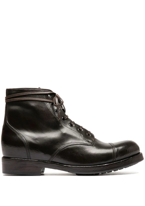 Officine Creative leather lace-up boots - Brown