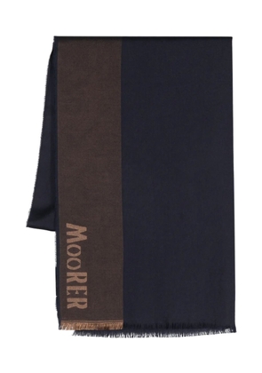 Moorer frayed cashmere scarf - Blue