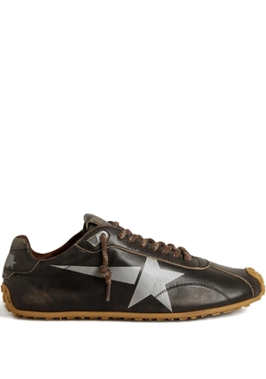 Golden Goose Marathon Speed leather logo-printed sneakers - Brown