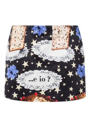 Moschino printed mini skirt - Black
