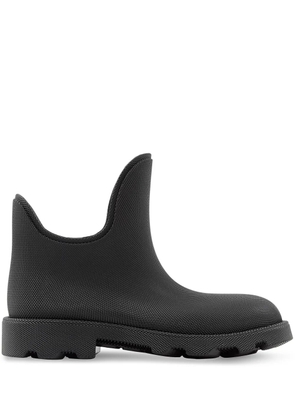 Burberry textured-finish round-toe boots - Blue
