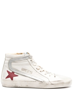 Golden Goose star-patch lace-up sneakers - White