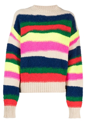 DSQUARED2 horizontal-stripe chunky-knit jumper - Blue