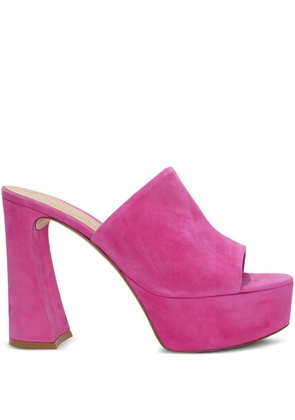 Gianvito Rossi suede platform sandals - Pink