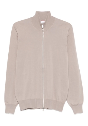 Brunello Cucinelli cotton zip-up cardigan - Brown