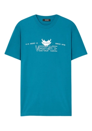 Versace logo-print T-shirt - Blue