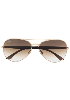 Ray-Ban RB3675 aviator-frame sunglasses - Brown