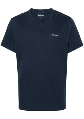 Barbour logo-embroidered cotton T-shirt - Blue